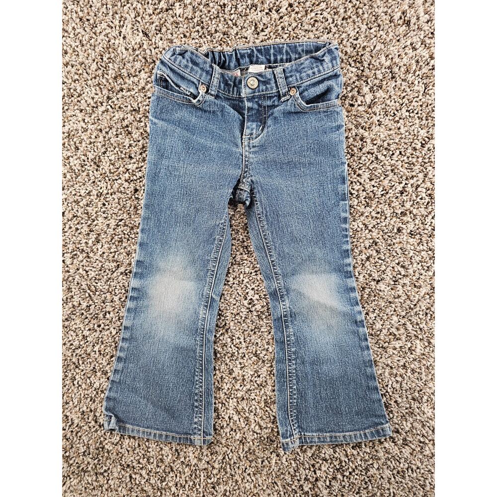 Sonoma Toddler Girls Sz 4T Classic Bootcut Blue Jeans